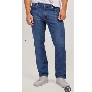 Mott & Bow Wooster Straight Leg Jeans Medium Dark Stone Wash Mens 30x32 (Hemmed)